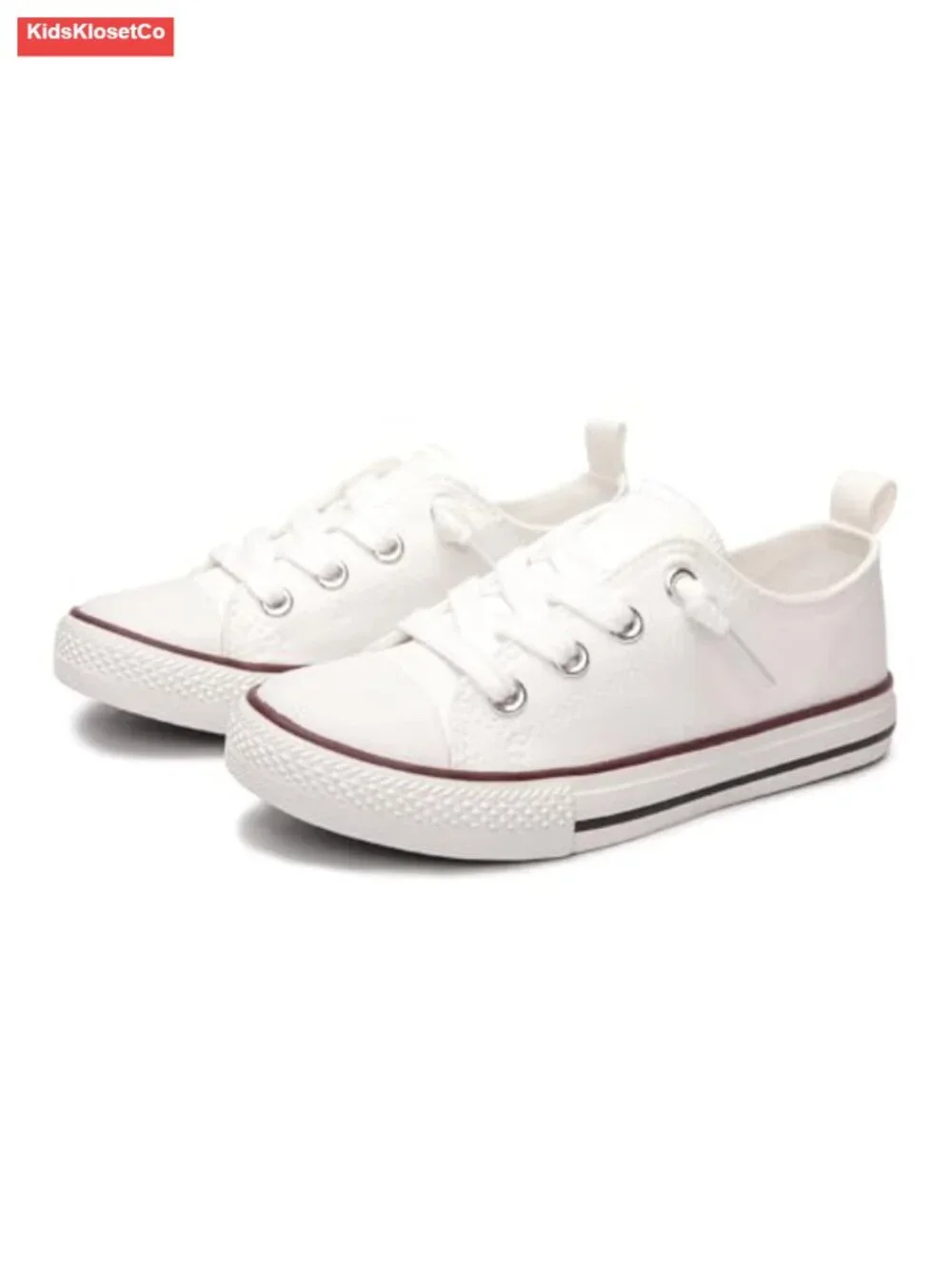 Kids Slip-On Canvas Sneakers No-Tie Low Top School Shoes